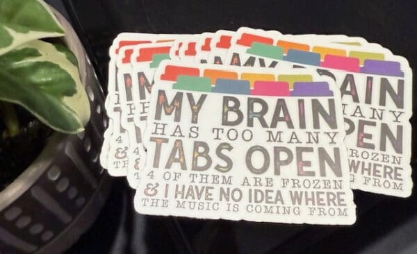 A bunch of cards that are on top of a table.