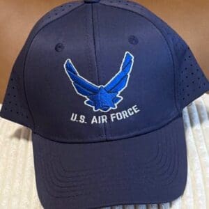 U.S. Air Force blue baseball cap.